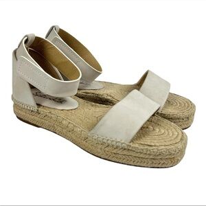 Splended metallic, gray Espadrille Sandals 9